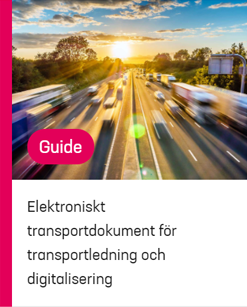 Elektroniskt transportdokument för transportledning