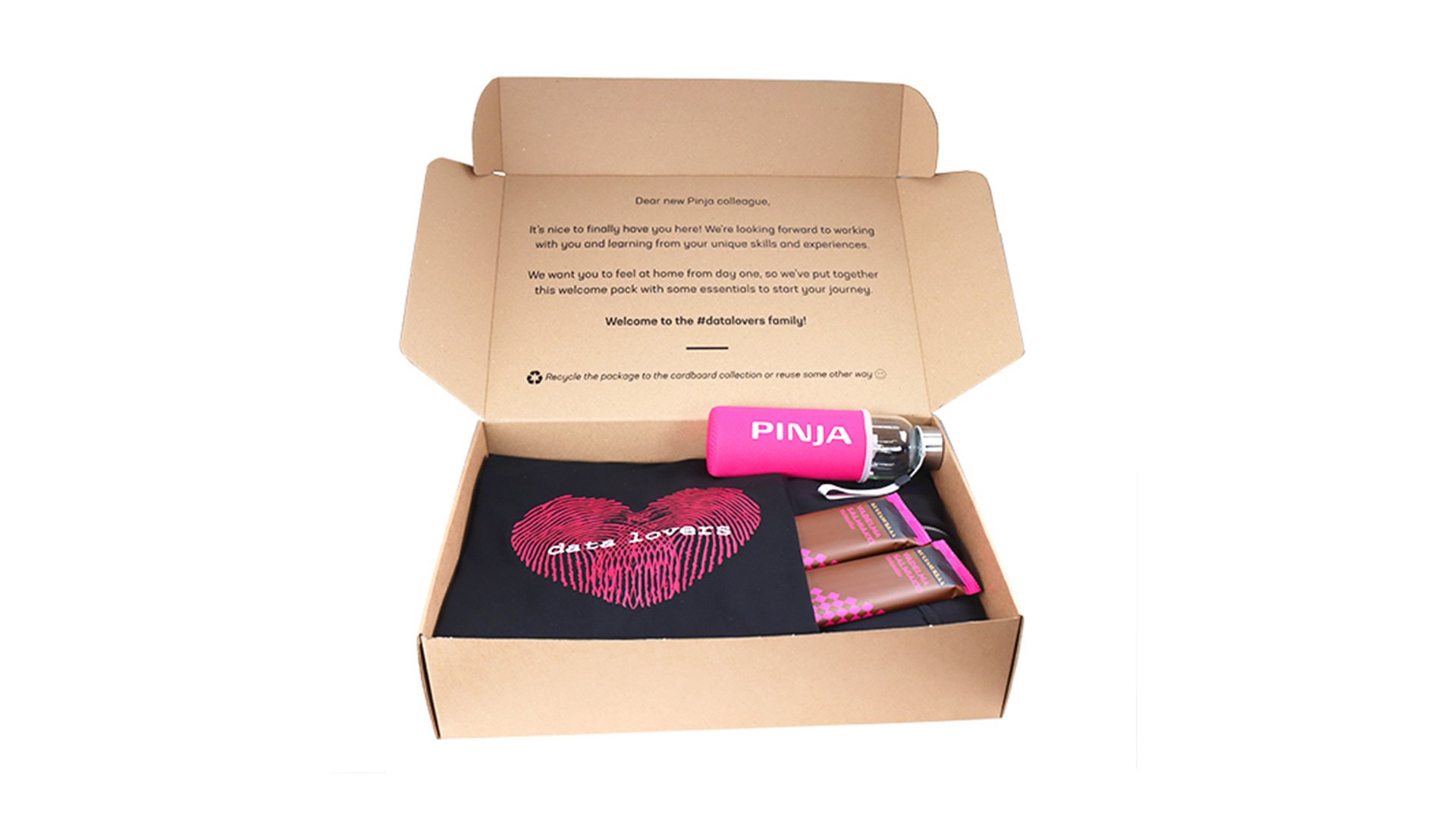 The picture shows the Welcome Box of the new Pinjan